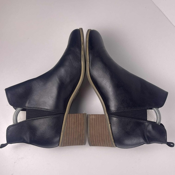 Dr. Scholl's Teammate Ankle Boots Womens 8.5 Black Shock Absorbent Round Toe - Picture 2 of 7